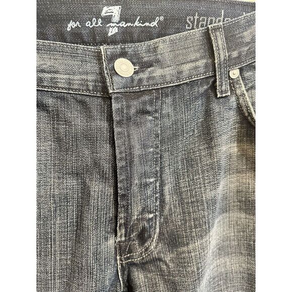 7 For All Mankind Jeans Mens 38 38x31 Blue Standard Denim Casual Button Fly - Picture 3 of 5